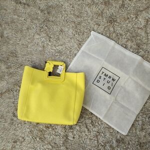 TMRW Studio Antonio Medium Tote Yellow Pebbled‎ Leather